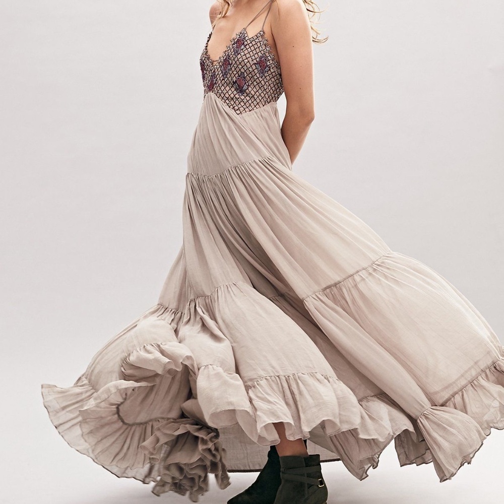 FREE PEOPLE Maxi Dress - Pink (grey shown)